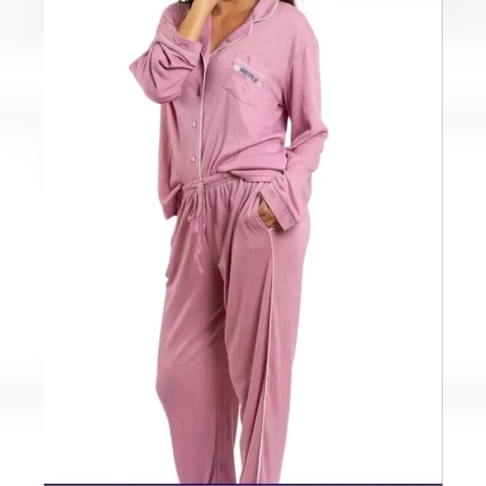 LA Trading Company Luxe Crepe Grateful AF Pajamas Set Size X-Large New In Bag